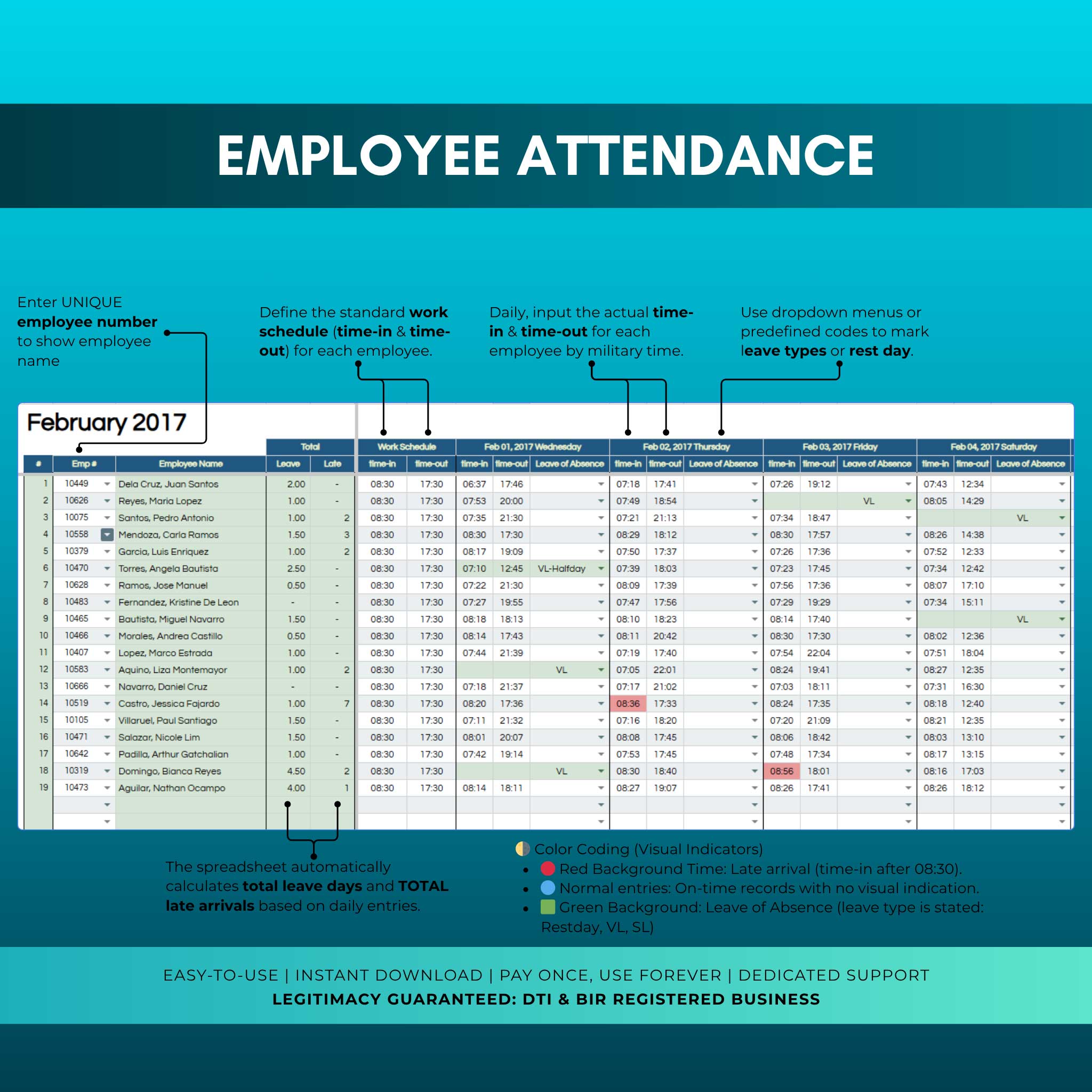 Employee Attendance & Leave Tracker